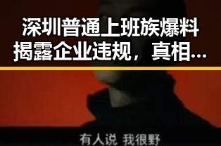 深圳普通上班族爆料揭露企业违规，真相为何引发巨大反响？
